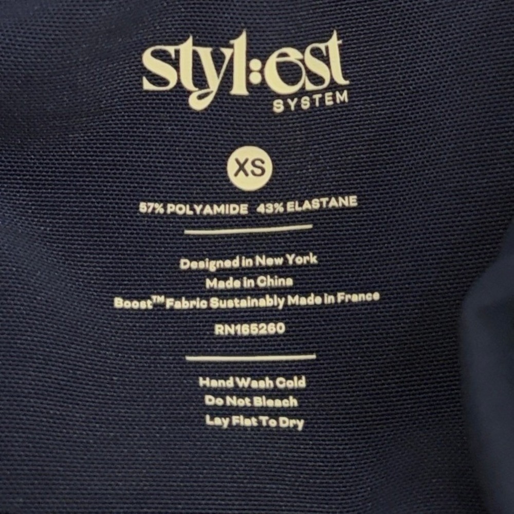 Stylest Dreamsculpt Tank One Piece Swimsuit XS Square Navy Modest Support NWOT - Picture 7 of 10